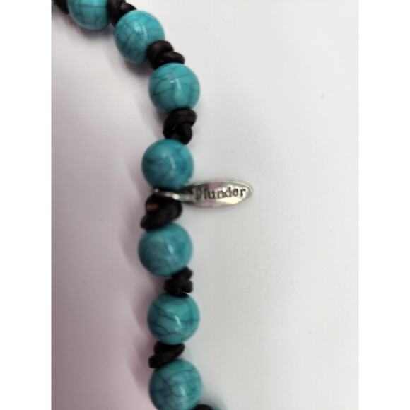 Plunder Long 62" Turquoise Blue Beaded Necklace - Picture 2 of 3